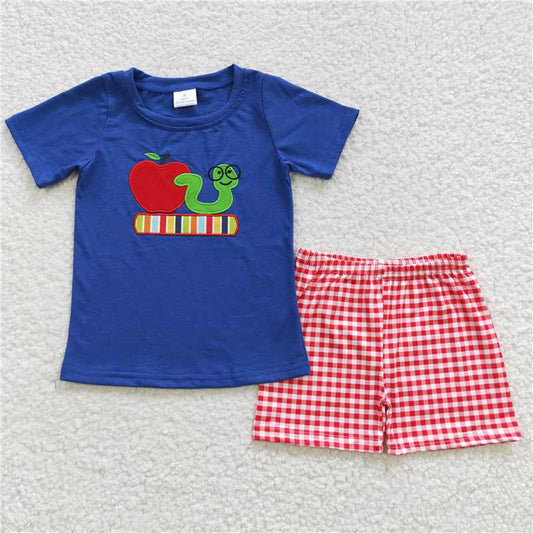 BSSO0254 back to school pencil blue boy outfits