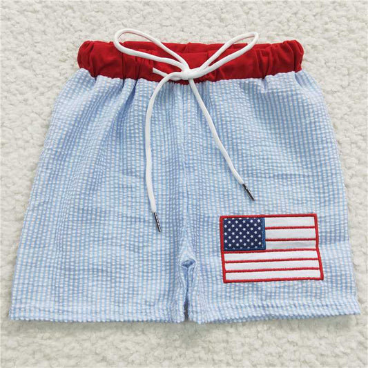 5.16 RTS NO MOQ Baby Boys Summer Pants S0135 4th Of July Flag Trunk Swimsuits