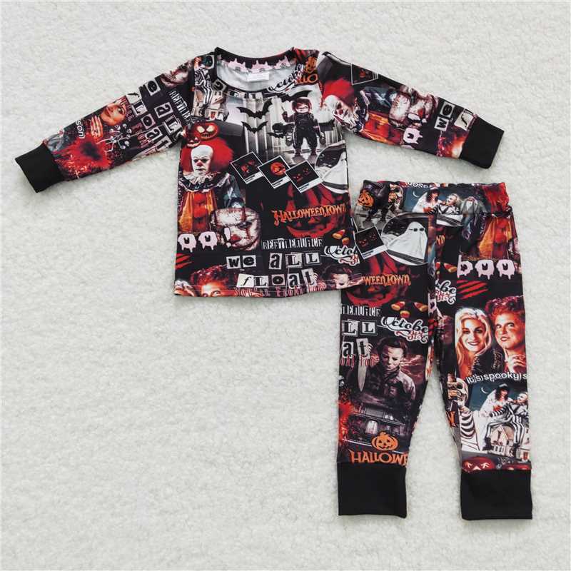 BLP0259 Baby Boys Halloween Black Character Pajamas Clothes Sets