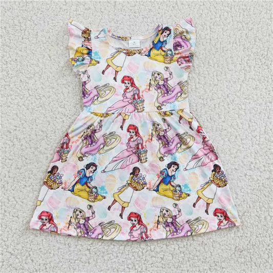 8.5 RTS NO MOQ Summer Baby Girls Dresses GSD0168 Princess Easter Knee Length Dresses