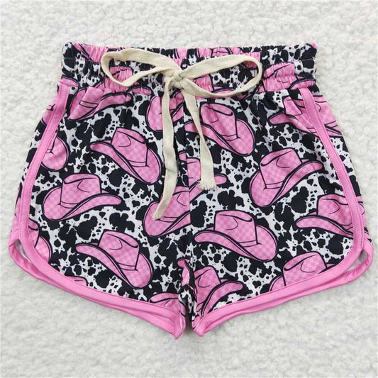 6.24 RTS NO MOQ Baby Girls Summer Pants SS0091 Western Hats Sports Summer Shorts