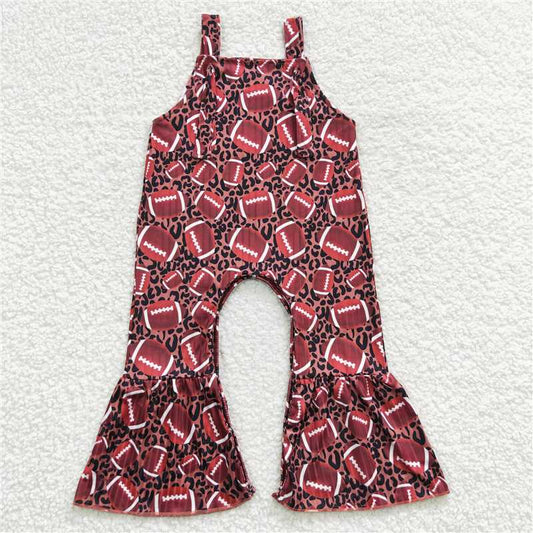6.25 RTS NO MOQ Summer Baby Girls Bodysuit SR0364 Brown Football One Piece Jumpsuits Rompers