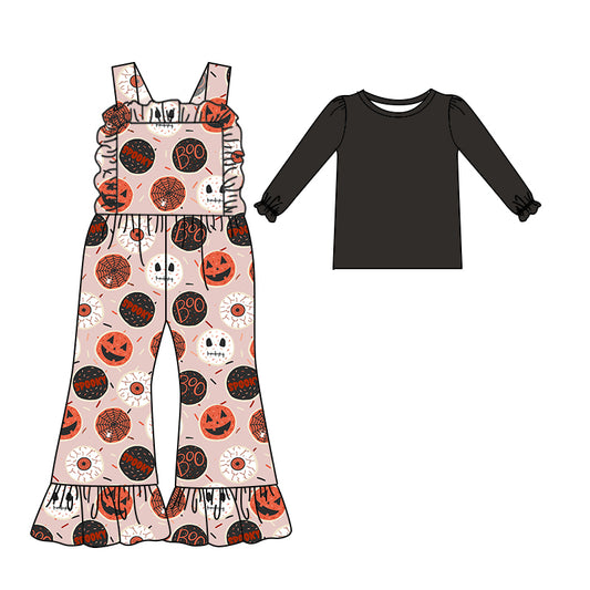 MOQ:5 Pink Halloween Sleeve Wholesale Boutique Kid Clothing