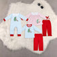 7.7 RTS NO MOQ Sibling Girls Boys Christmas Tree Dog Top Pants Clothes Sets