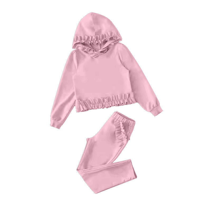 MOQ:5 Pink Kid Long Sleeve Wholesale Boutique Kid Clothing