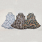 RTS NO MOQ Summer Sibling Baby Girls Strap Western Camo Print Yoga Activity Wear Ruffle Knee Length Dresses