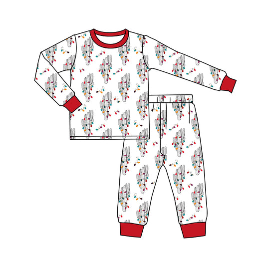 MOQ:5 Red Long Sleeve Wholesale Boutique Kid Clothing