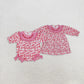 RTS NO MOQ Summer Sibling Baby Girls Pink Bow Mama's Bestie Smocked Rompers Dresses