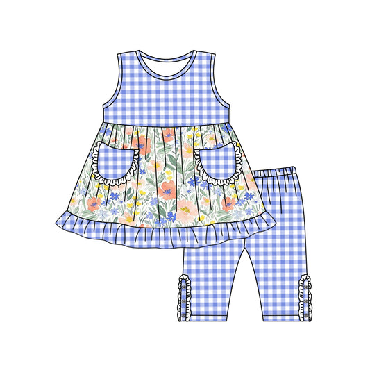 Blue Short Sleeve Baby Kids Boutique Kid Clothing