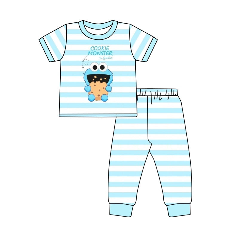 Blue Short Sleeve Baby Kids Boutique Kid Clothing