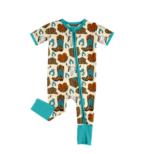 western design short sleeve  summer kid jumpsuit rompers