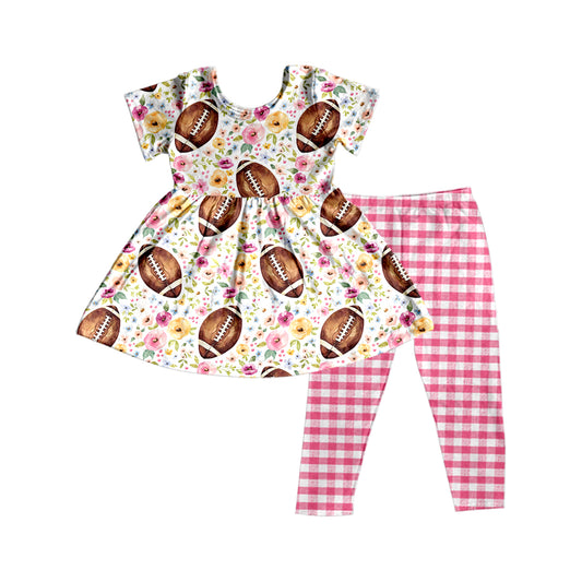 Pink Football Short Sleeve Baby Kids Boutique Kid Clothing