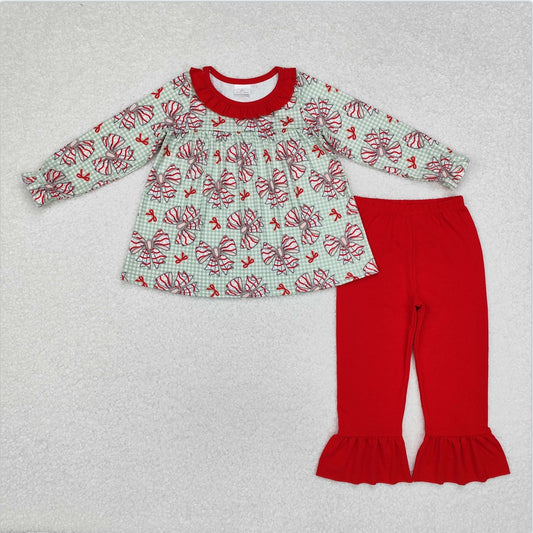 GLP2051 Baby Girls Christmas Cake Tunic Ruffle Pants Clothes Sets