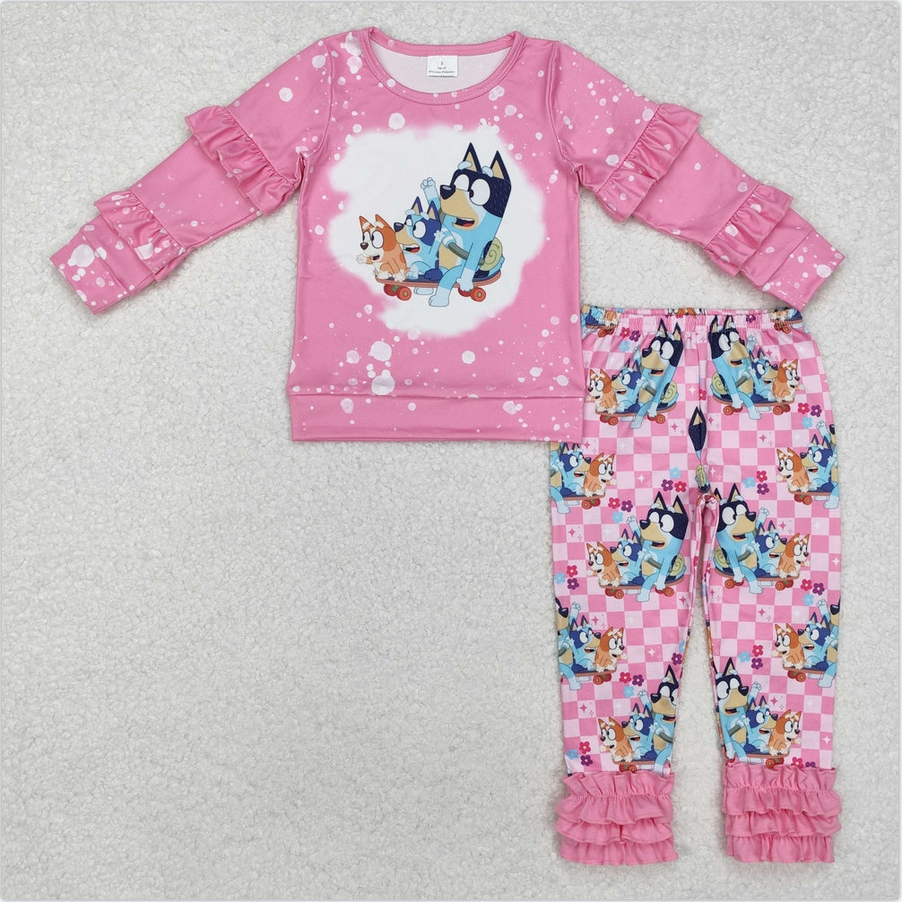 GLP2088 Baby Girls Cartoon Dog Icing Leggings Set