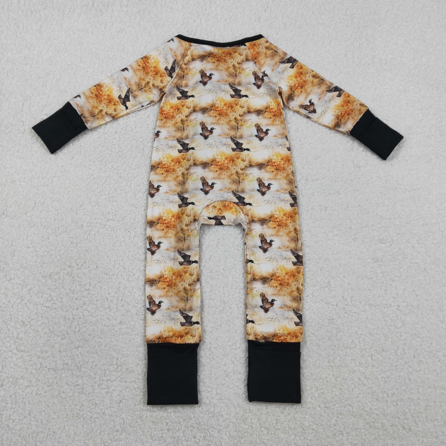 Baby Boys Infant Long Sleeves Ducks Zipper Sleeper Romper RTS
