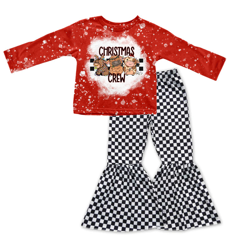 MOQ:5 Christmas long Sleeve Wholesale Boutique Kid Clothing