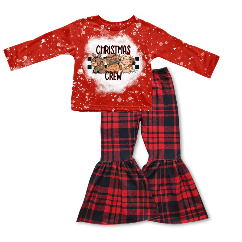 MOQ:5 Red Christmas long Sleeve Wholesale Boutique Kid Clothing