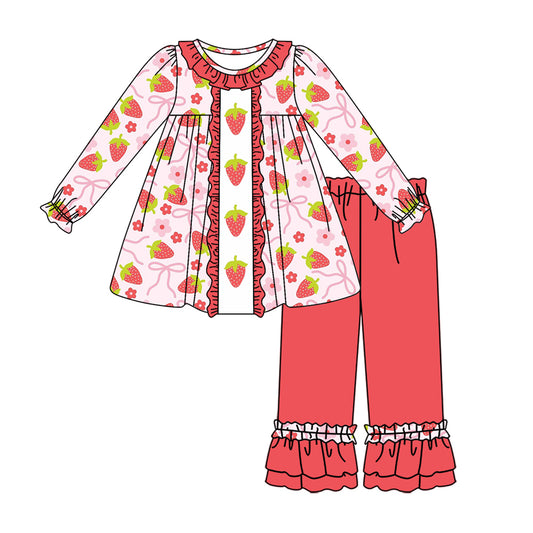 MOQ:5 Pink Kid Long Sleeve Wholesale Boutique Kid Clothing