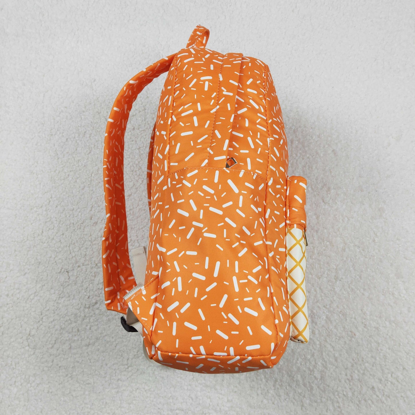 RTS Baby Kids Orange Team Drip Sprinkles Zipper Backpack School Bag