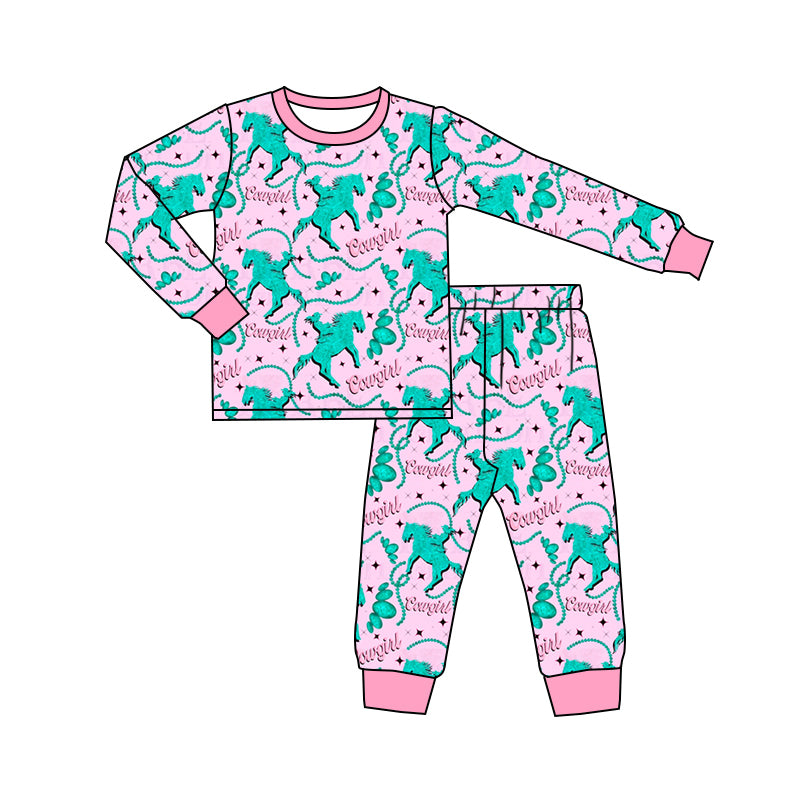 MOQ:5  Pink Cute Kid Long Sleeve Wholesale Boutique Kid Clothing