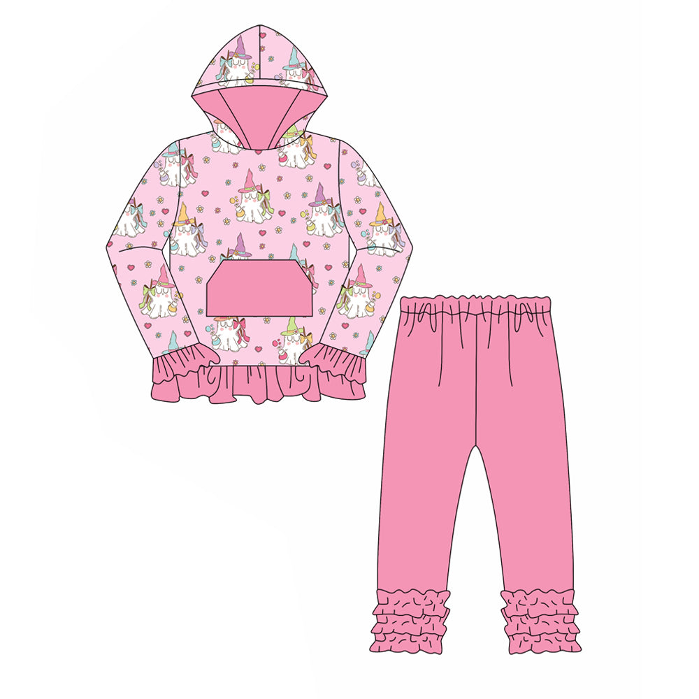 MOQ:5 Pink Kid Long Sleeve Wholesale Boutique Kid Clothing