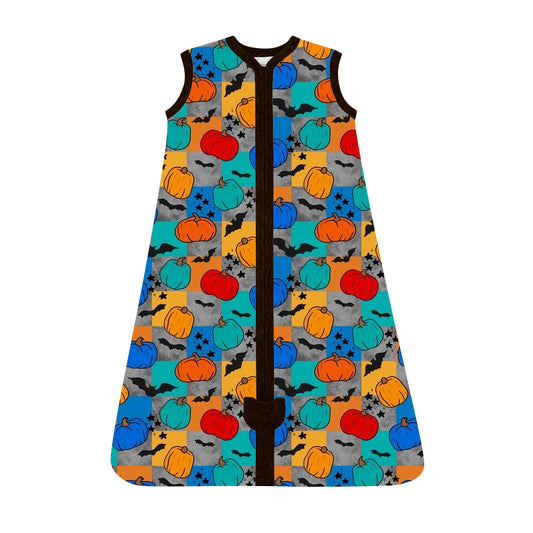 MOQ:5 Pumpkin Girl Long Sleeve Wholesale Boutique Kid Clothing Kid Dresses