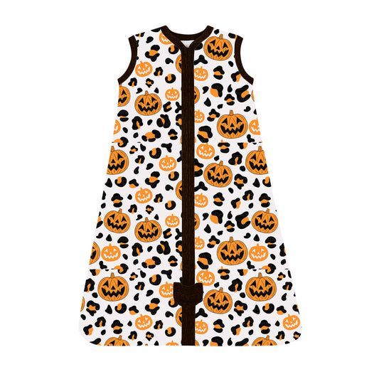 MOQ:5 Pumpkin Girl Long Sleeve Wholesale Boutique Kid Clothing Kid Dresses