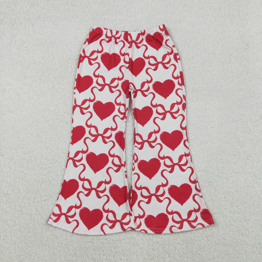 RTS Girls Kids Bows Hearts Valentine's Day Bell Pants Bottoms