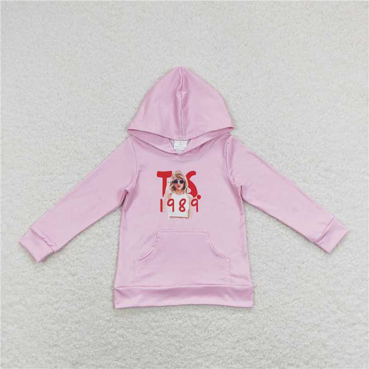 5.22 RTS NO MOQ Baby Girls Long Sleeve GT0436 Hooded 1989 Pink Singer Long Sleeve Shirts Tops