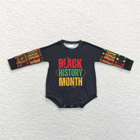 7.7 RTS NO MOQ Baby Boys Bodysuit LR0900 Black History Month African Rompers
