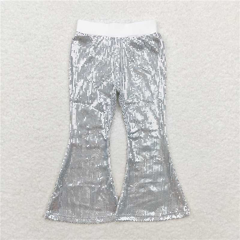 Baby Girls Colorful Sequin Sparkle Bell Bottom Pants