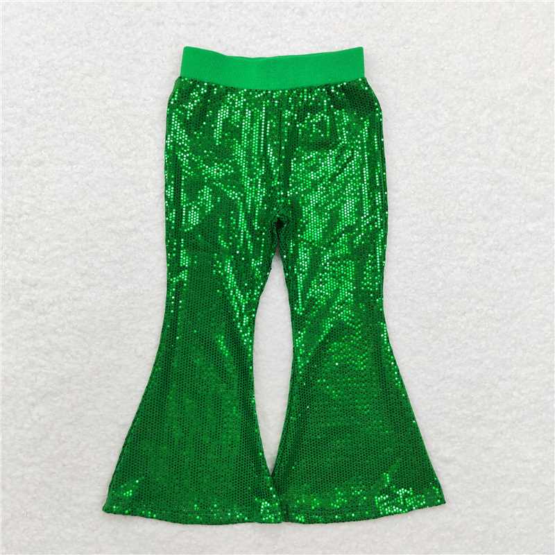 Baby Girls Colorful Sequin Sparkle Bell Bottom Pants