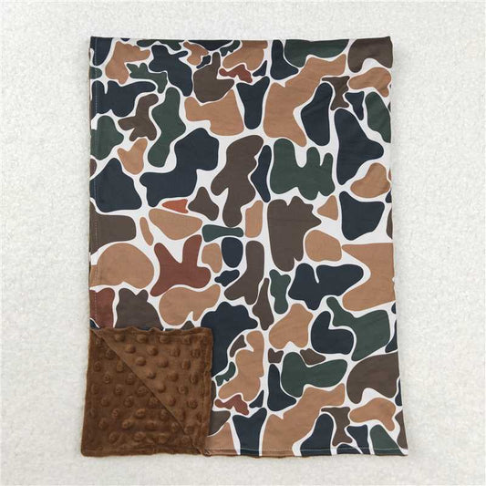 RTS NO MOQ Baby Kids Carpet BL0146 Dark Brown Polka Dots Camo Blankets
