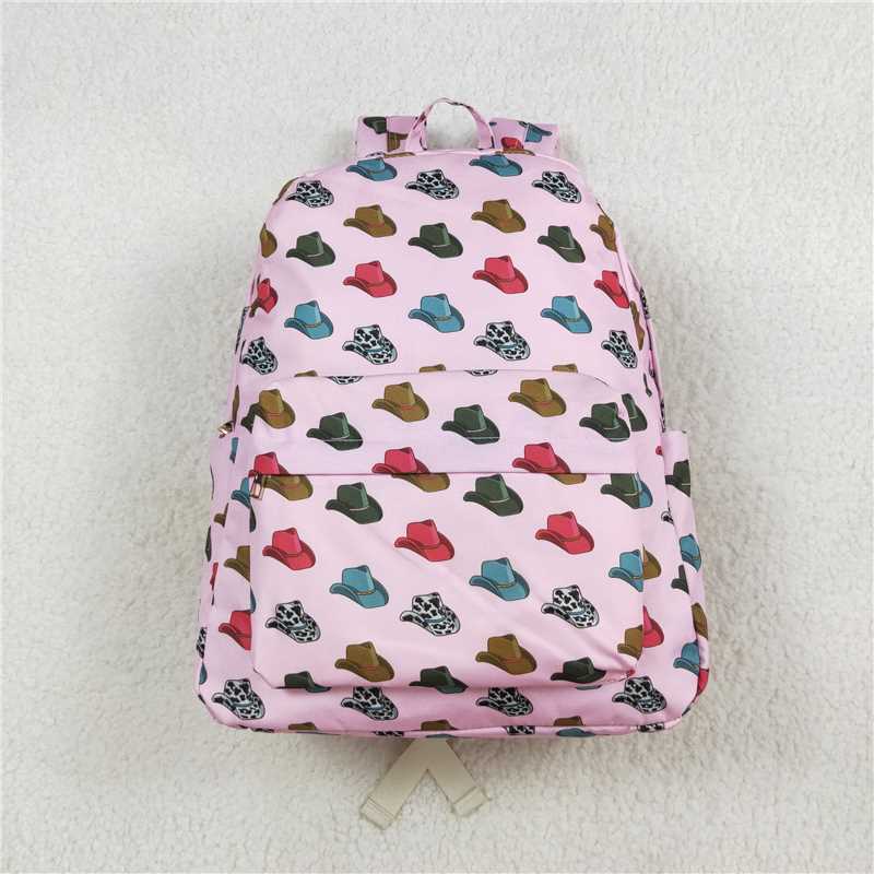 RTS NO MOQ Baby Kids Backpacks BA0181 Pink Hats Western Back Bags
