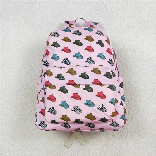 RTS NO MOQ Baby Kids Backpacks BA0181 Pink Hats Western Back Bags