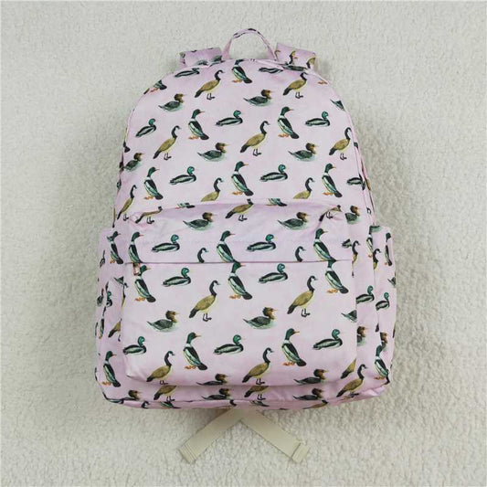 RTS NO MOQ Baby Kids Backpacks BA0203 Pink Ducks Print Back Bags