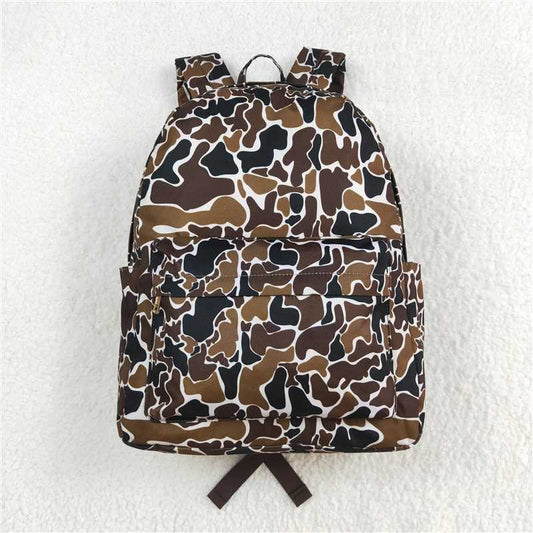 RTS NO MOQ Baby Kids Backpacks BA0236 Brown Camo Zip Back Bags