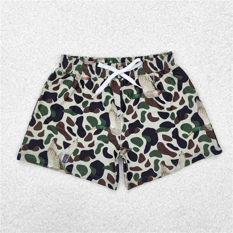 RTS NO MOQ Baby Boys Summer pants S0469 Green Duck Camouflage Trunks Bottoms Swimsuits