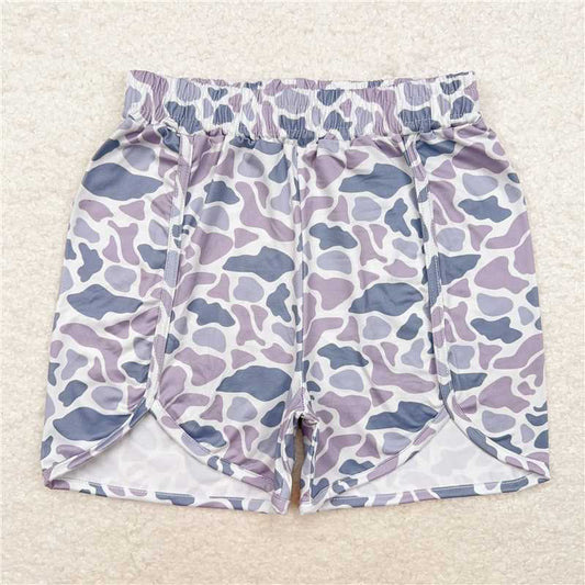 RTS NO MOQ Adult Women Summer Pants SS0363 Grey Camo Shorts