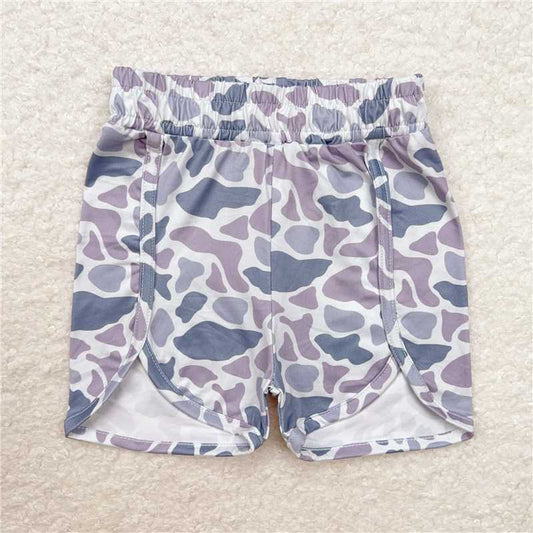 RTS NO MOQ Baby Girls Summer Pants SS0361 Grey Camo Shorts Bottoms