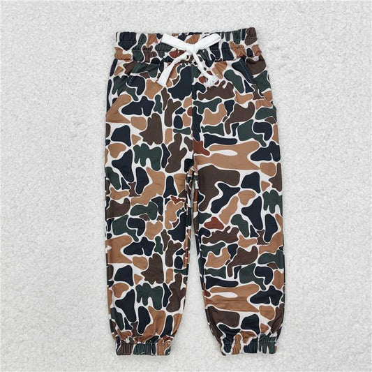 RTS NO MOQ Baby Girls Long Pants P0650 Brown Camo Pockets Southern Bottoms Pants