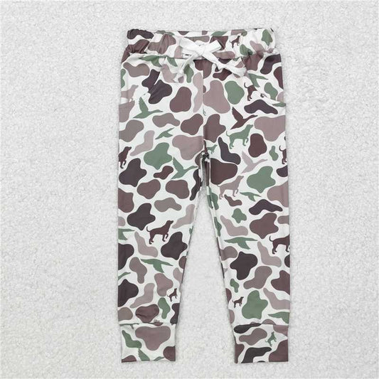 RTS NO MOQ Baby Girls Long Pants P0660 Ducks Dogs Hunting Camo Bottoms Pants