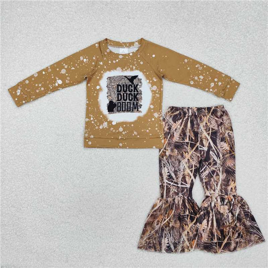 GLP2264 Duck Duck Boom Baby Girls Hunting Camo Pants Set