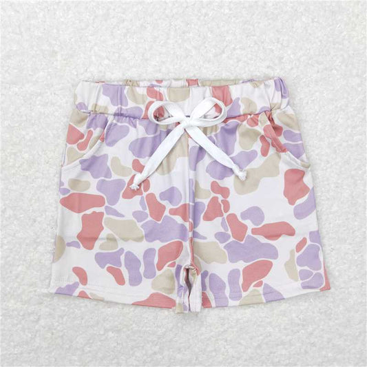 RTS NO MOQ Baby Boys Summer pants SS0142 Khaki Camo Print Pocket Bottom Shorts