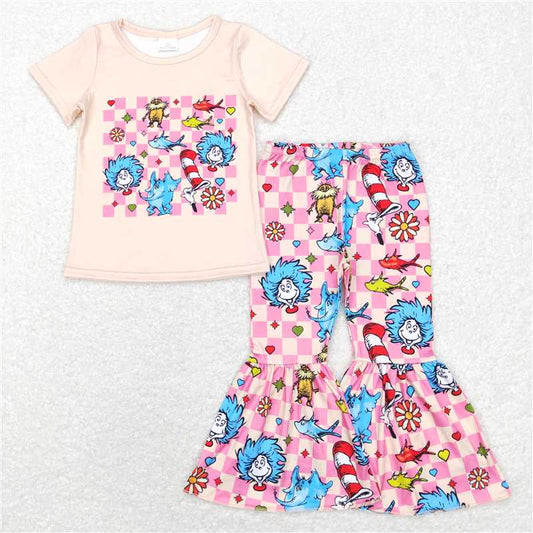 GSPO0923 Kids Girls Dr Bell Bottom Pants Outfit