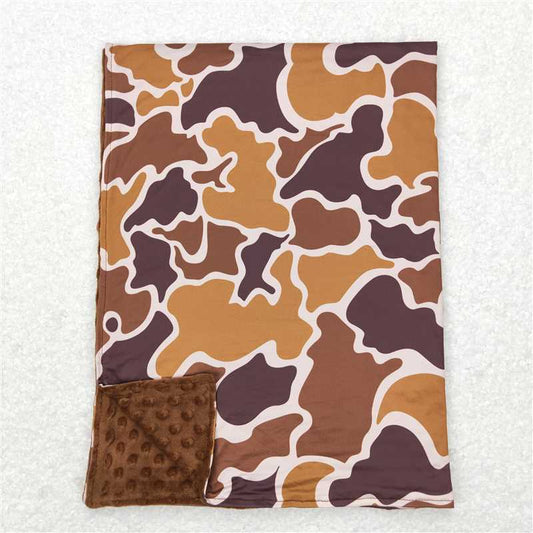 RTS NO MOQ Baby Kids Carpet BL0109 Brown Camo Hunting Blankets