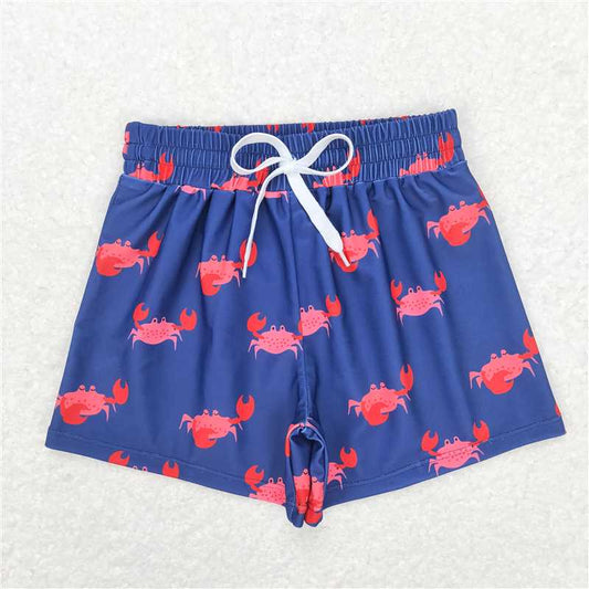 RTS NO MOQ Baby Boys Summer Pants S0170 Red Crab Trunks Swimsuits