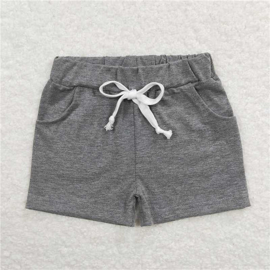 RTS NO MOQ Baby Boys Summer pants SS0133 Grey Pockets Cotton Bottoms Shorts