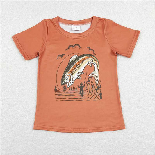 7.17 RTS NO MOQ Summer Baby Boys Shirt BT0507 Fishing Short Sleeve Tee Shirts Tops