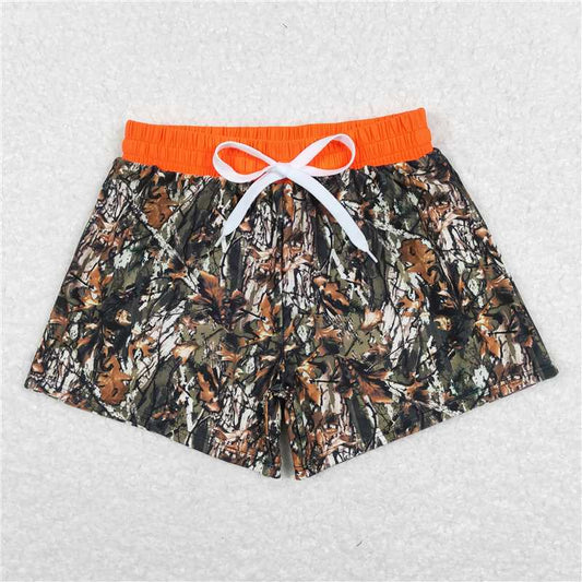 RTS NO MOQ Baby Boys Summer Pants S0195 Camo Orange Trunks Swimsuits